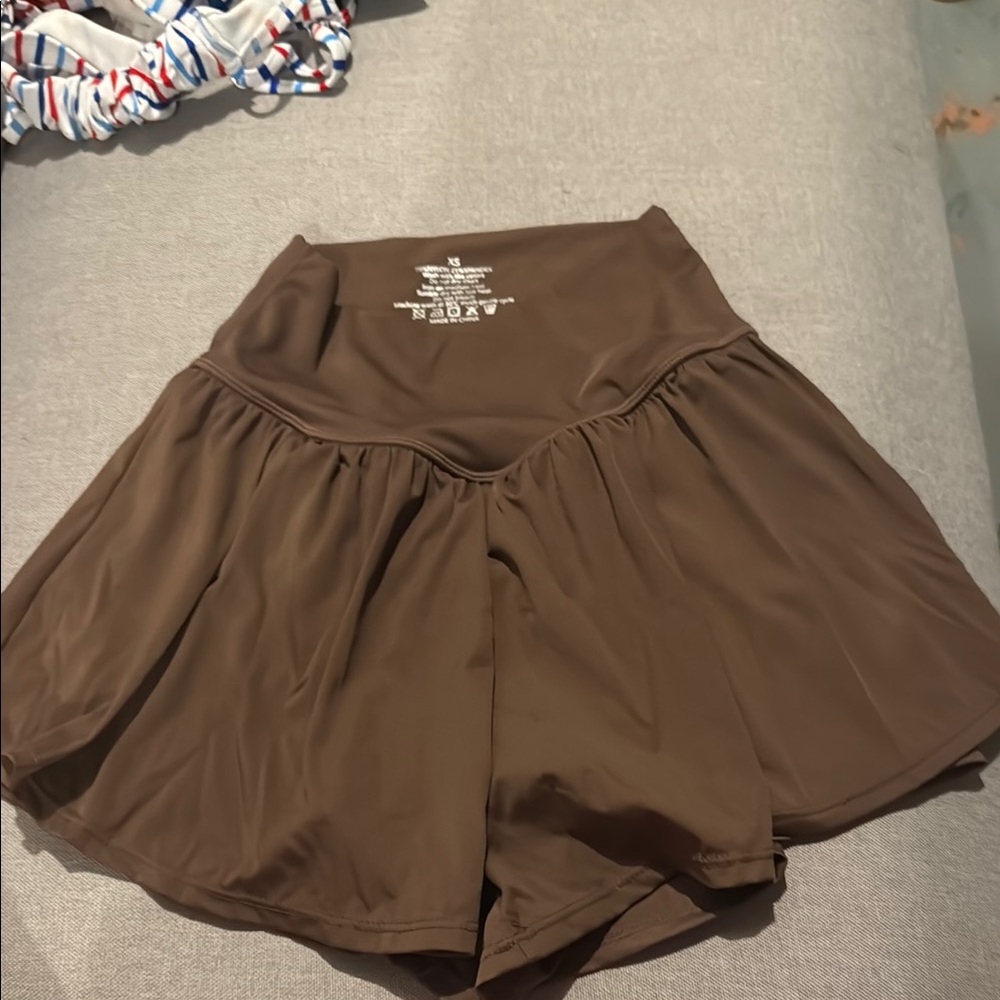 Brown Women's skirt Short size xs with built in pockets